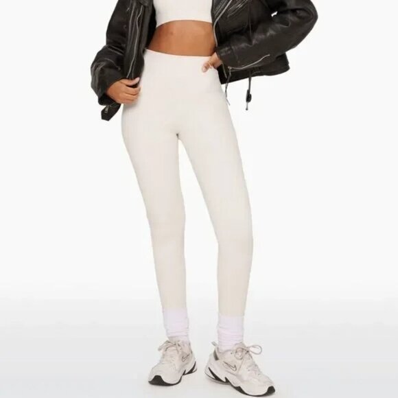 Set Active Luxform High Rise Leggings Color Blanc Cream Size Medium Athleisure - Picture 1 of 10